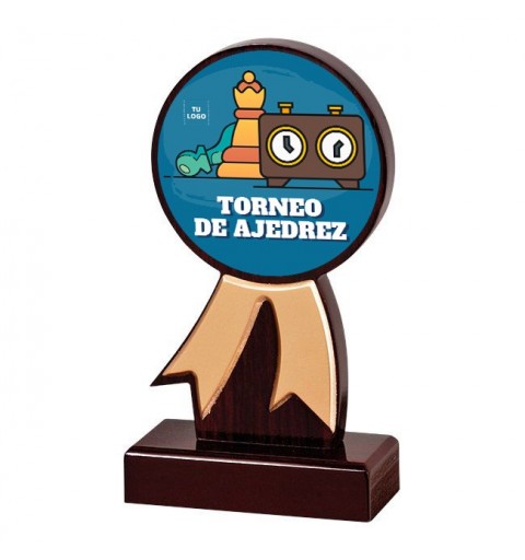 Trofeo Madera Disco Personalizado 8166