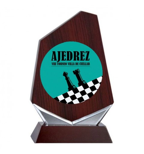 Trofeo Madera Disco Personalizado 8170