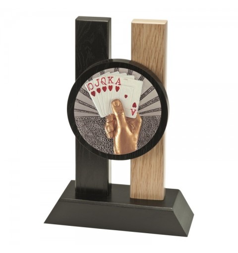 Trofeo Madera Disco Naipes 1721